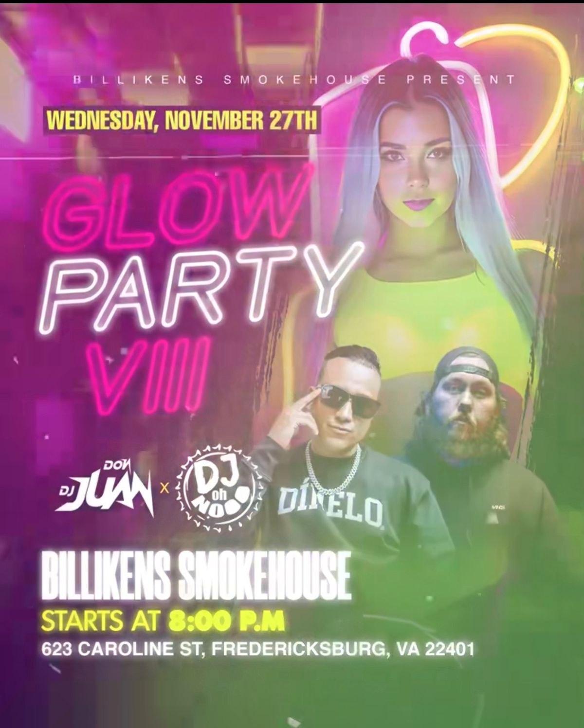 Billikens Smokehouse\u2019s Glow Party