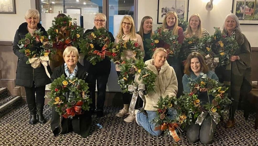 Christmas wreath workshop Bournville 