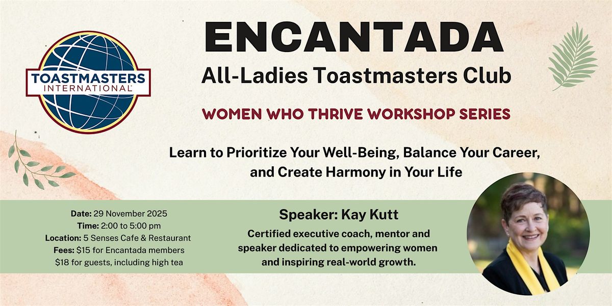 Women Who Thrive Workshop with Kay Kutt
