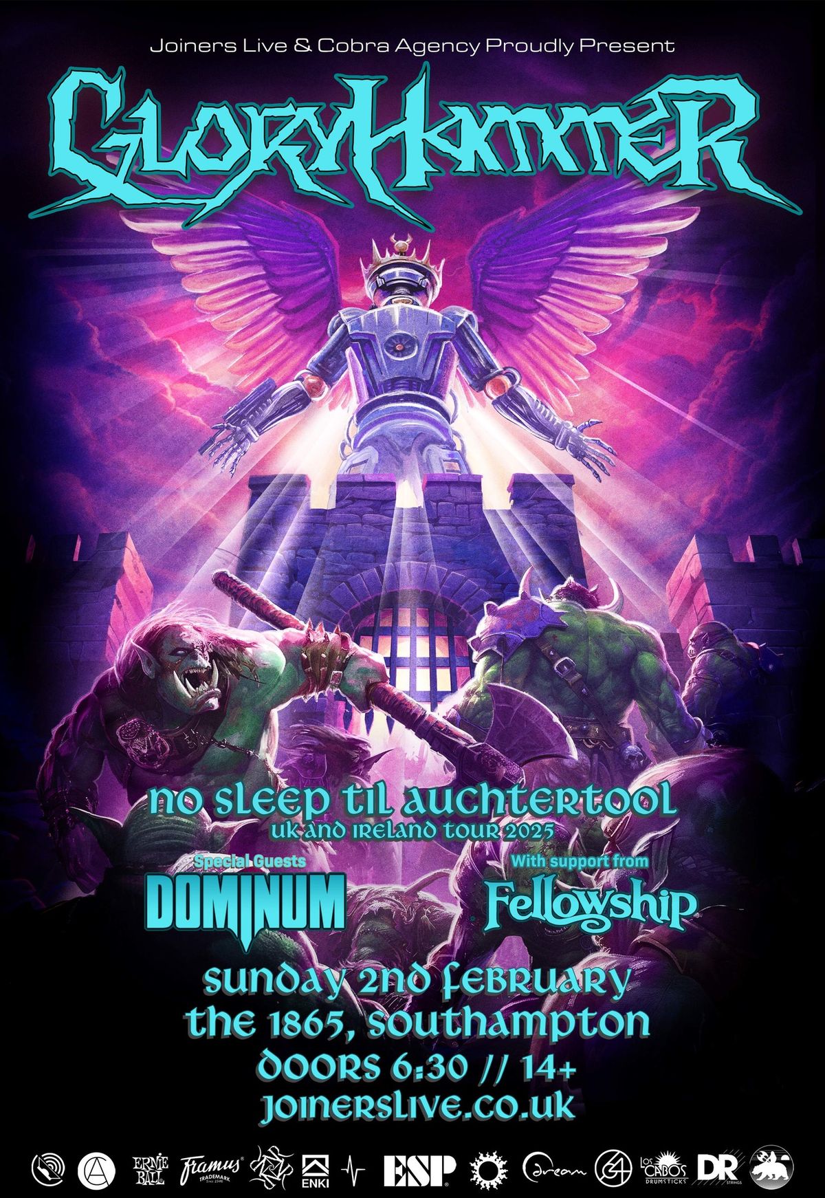 Gloryhammer + Dominium + Fellowship at The 1865, Southampton 