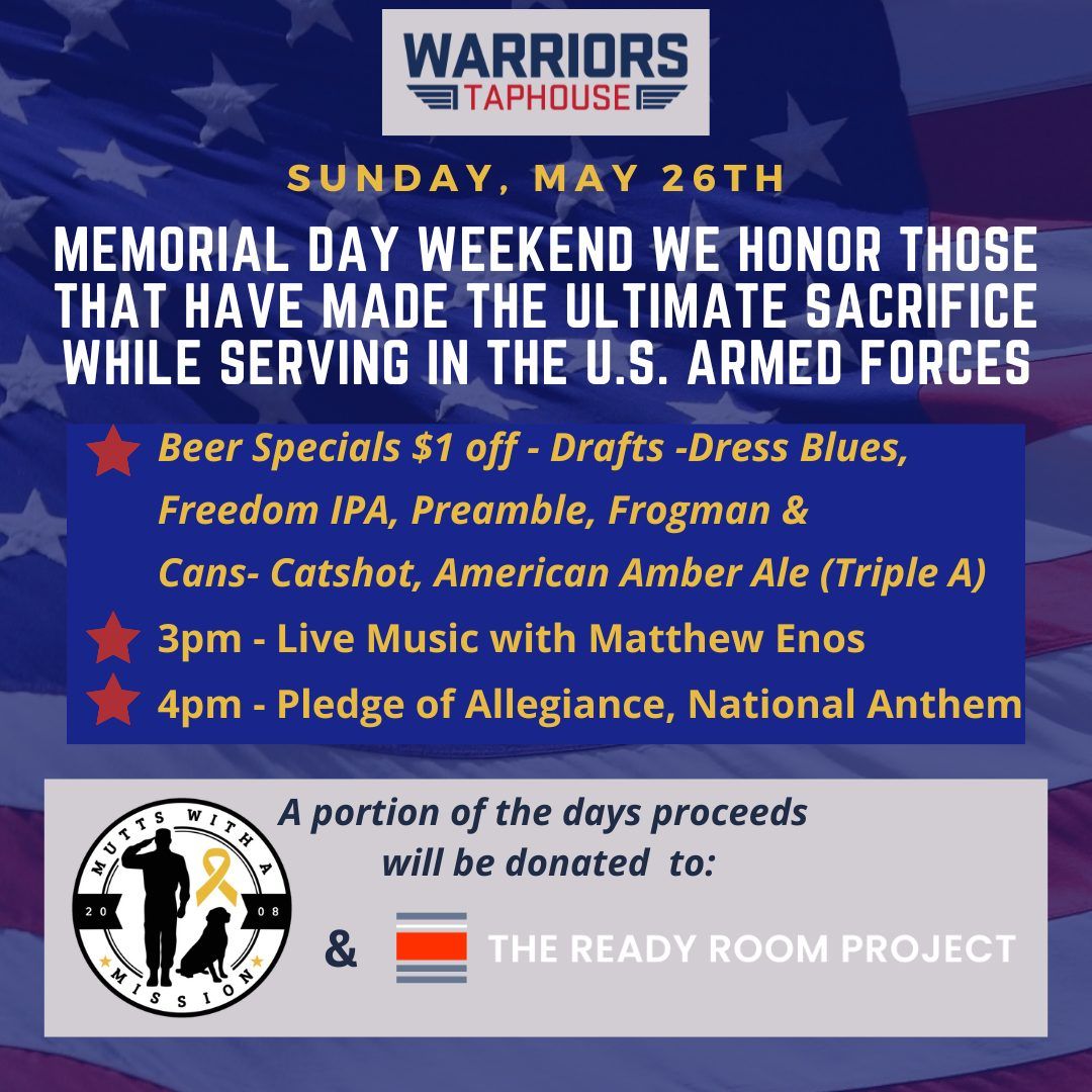 Memorial Day Weekend (Sunday event)