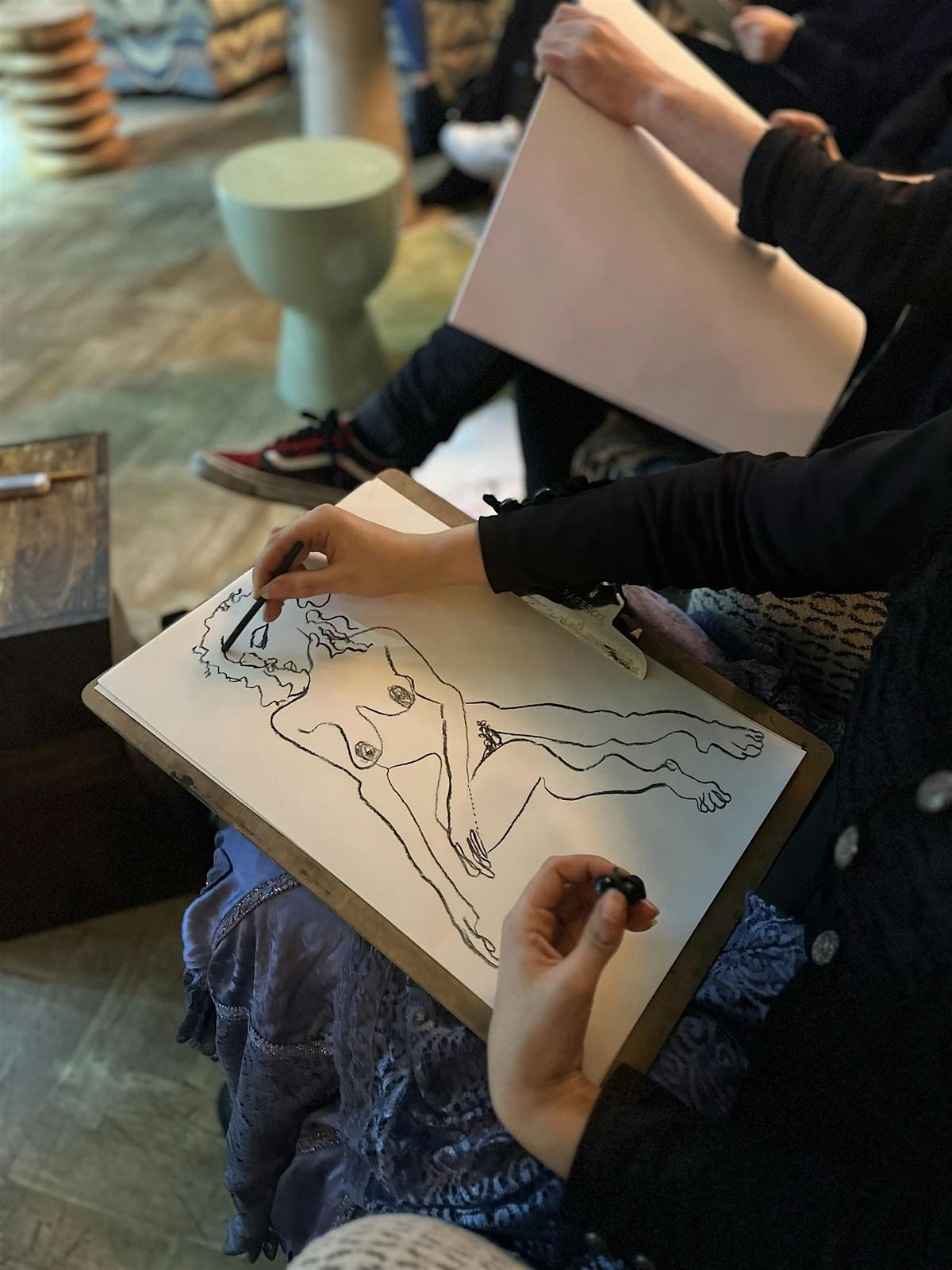 Festive Life Drawing at the Arding Rooms, Clapham