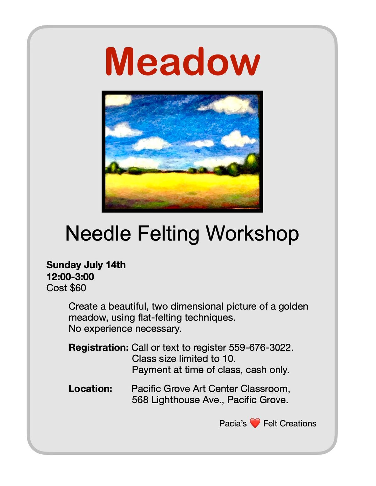 Golden Meadow Workshop