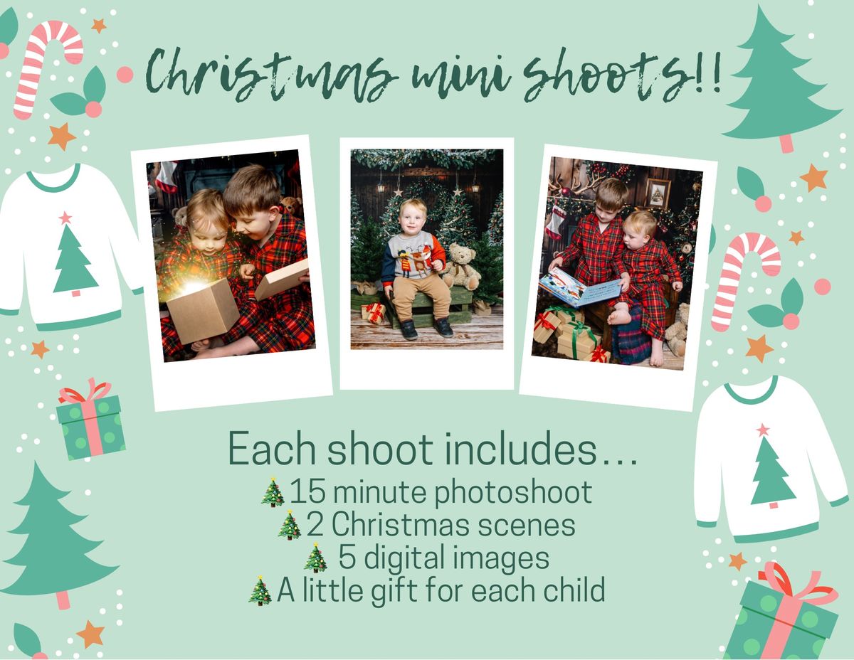 CHRISTMAS MINI SESSIONS, JESMOND DENE CONFERENCE CENTRE, SUN 3RD NOV