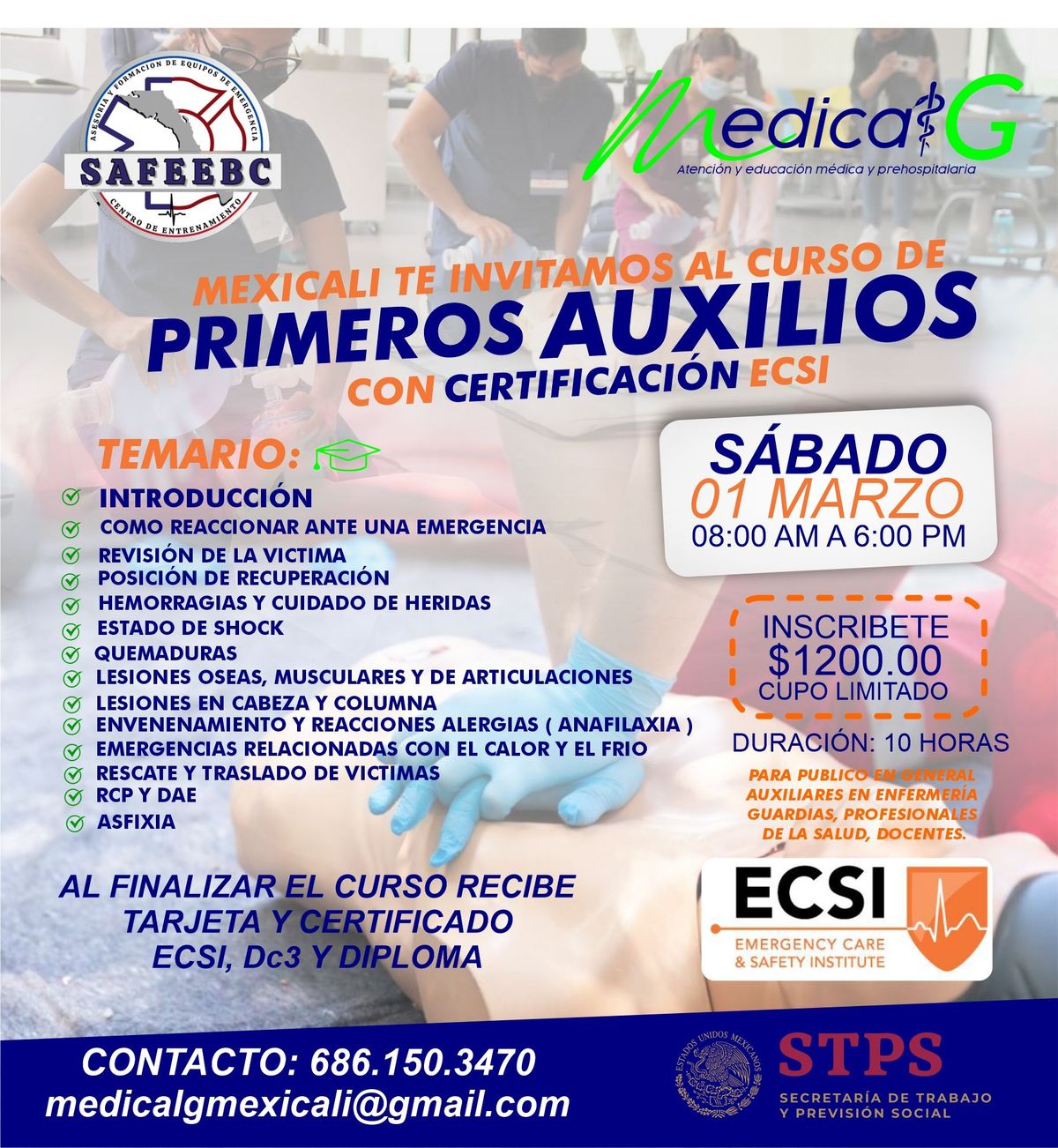 Curso Primerios auxilios 