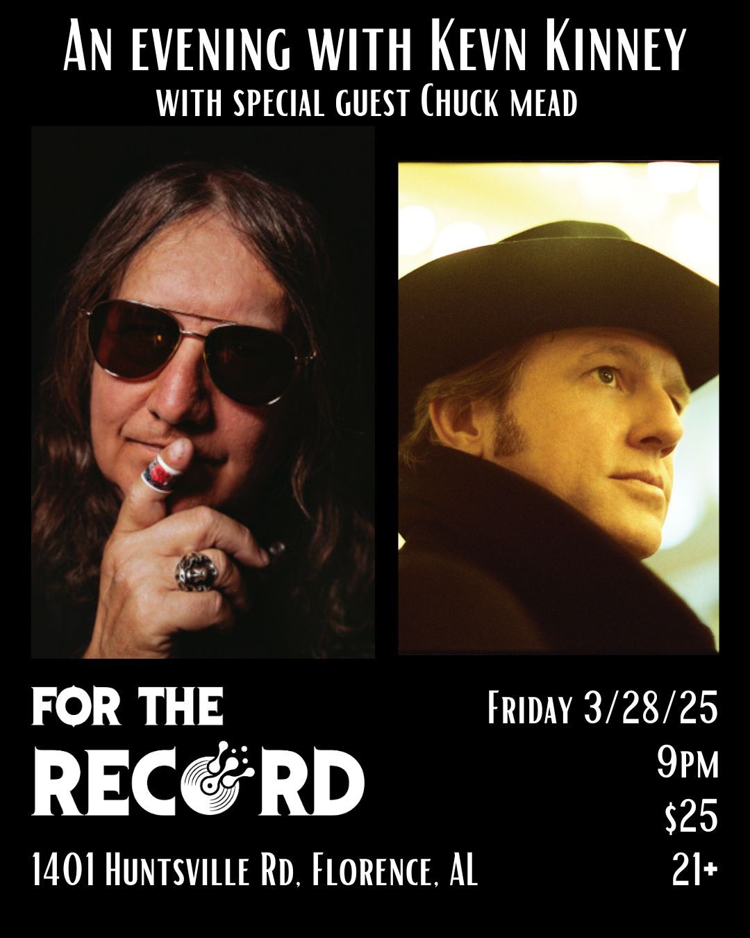 Kevn Kinney w\/ special guest Chuck Mead @ For the Record