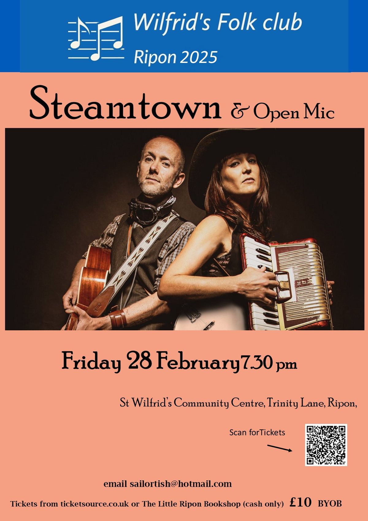 Steamtown Guest and open Mic night