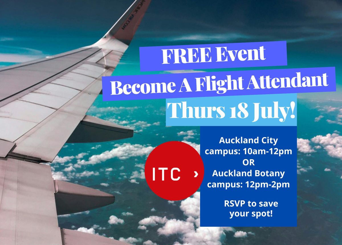 Become a Flight Attendant - Free event (Auckland City campus)