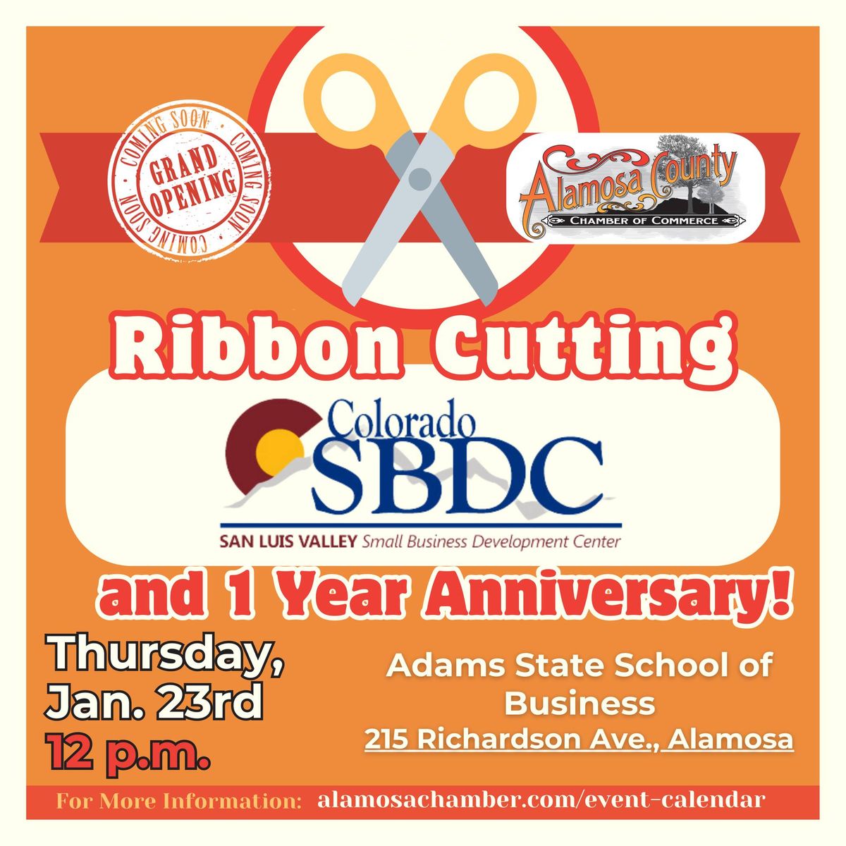 Ribbon Cutting and 1 Year Anniversary for The SLV Small Business Development Center