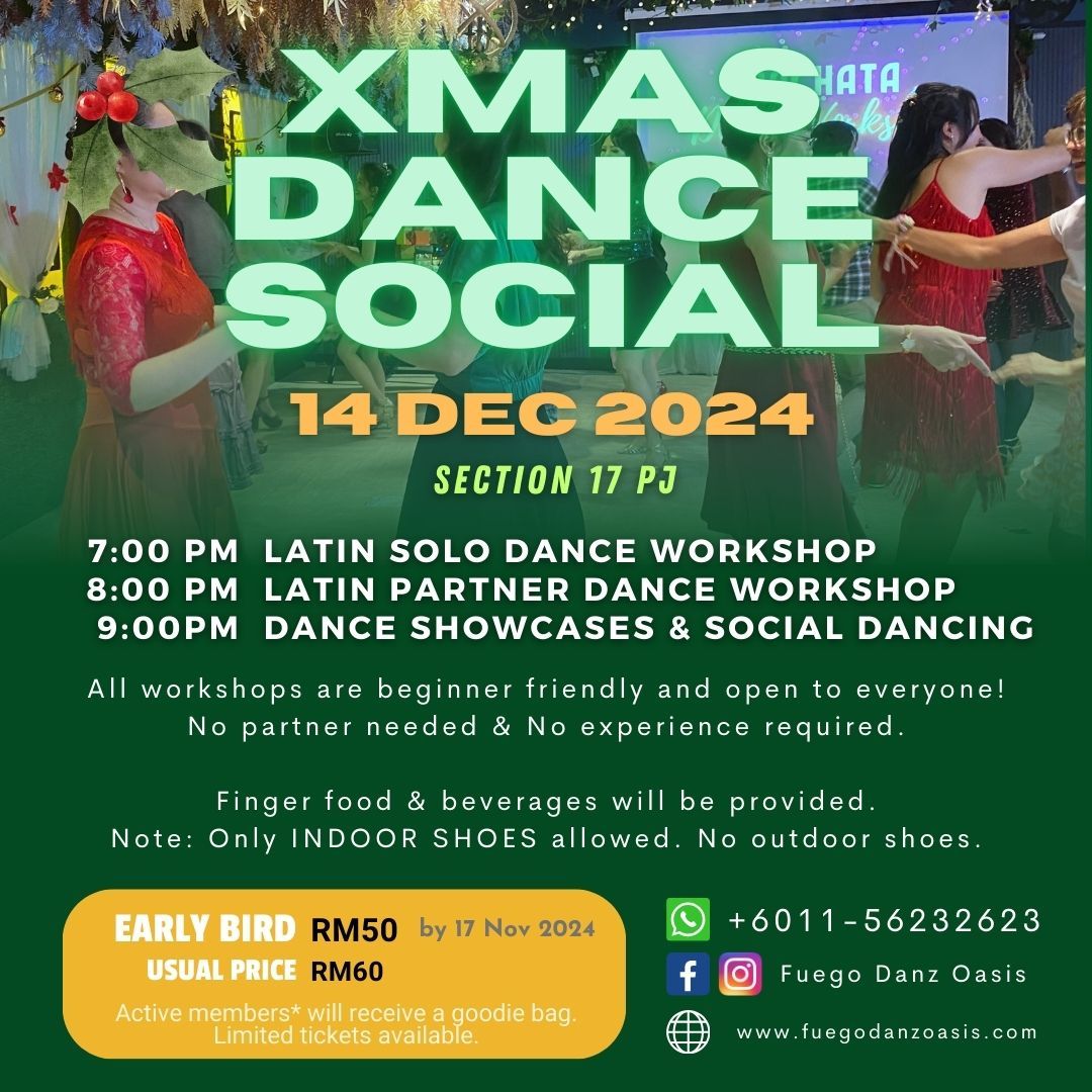 Xmas Dance Social - Latin Solo & Latin Partner Workshops - Beginner Friendly, No Partner Needed