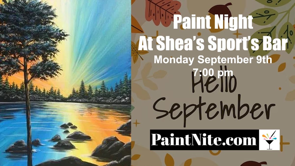 Paint a Sunset on a Lake at Shea's