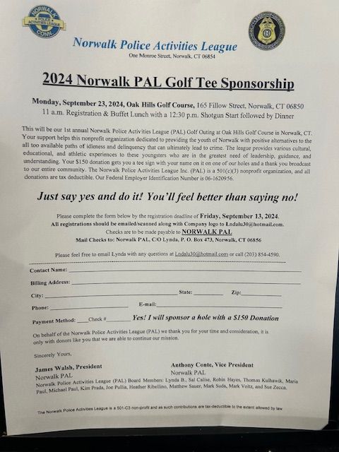 Norwalk PAL Golf Outing