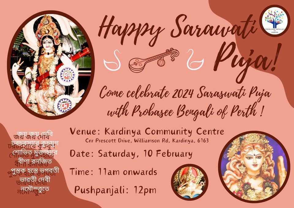 Saraswati Puja 2024 by Probasee Bengali of Perth (PBP)