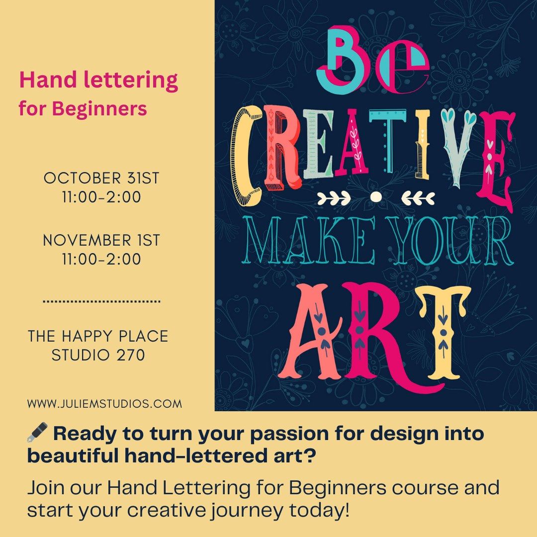 10\/31-11\/1 - Hand Lettering For Beginners: 2 Day Workshop