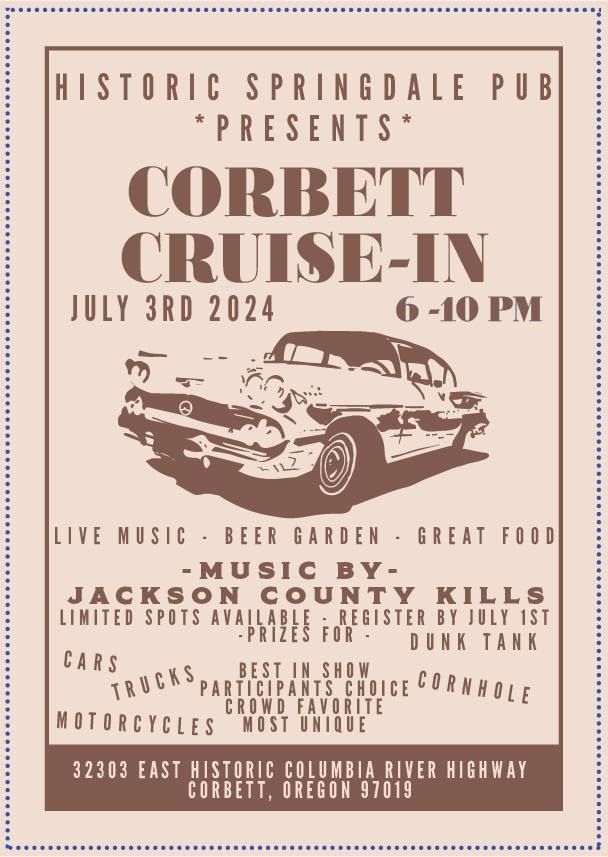 Corbett Cruise-In \/ Independence Day Kickoff Party