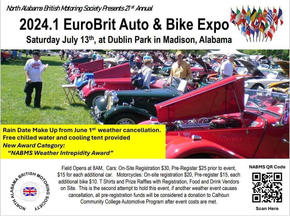 NAMBS 2024 EuroBrit Auto and Bike Expo (Rain Delay Date)