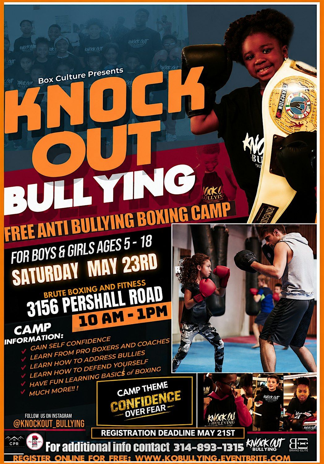 **KNOCK OUT BULLYING  |  Free Youth Boxing Camp**