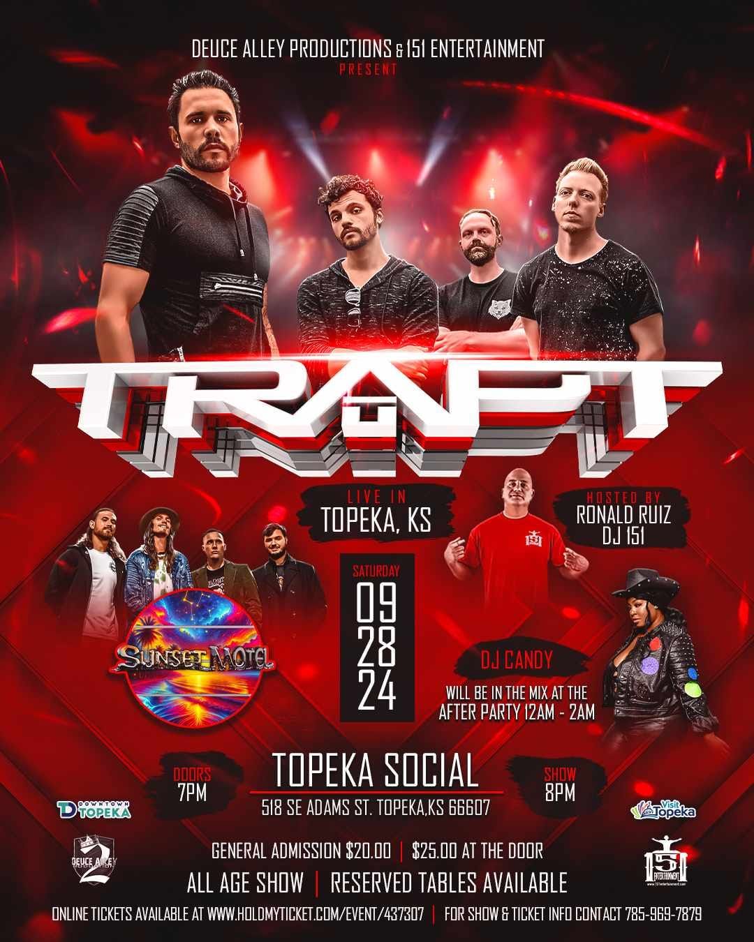 TRAPT LIVE IN TOPEKA,KS 9-28-2024 @ TOPEKA SOCIAL 