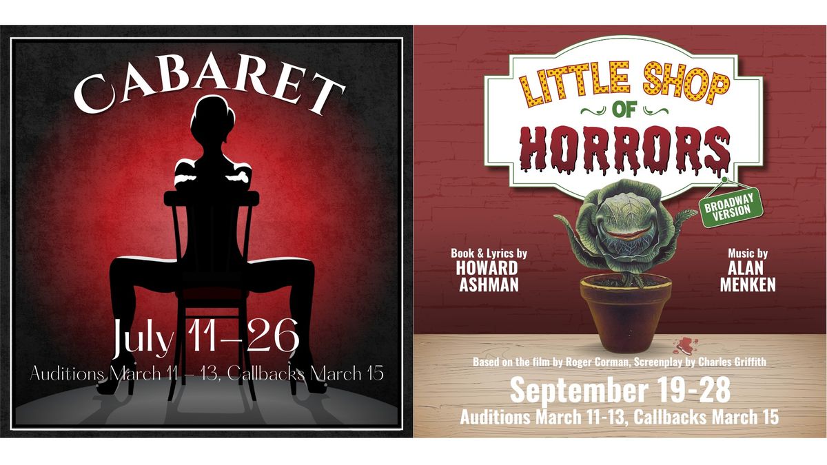 ARTfactory Actors Theatre announces the combined auditions for Cabaret and Little Shop of Horrors