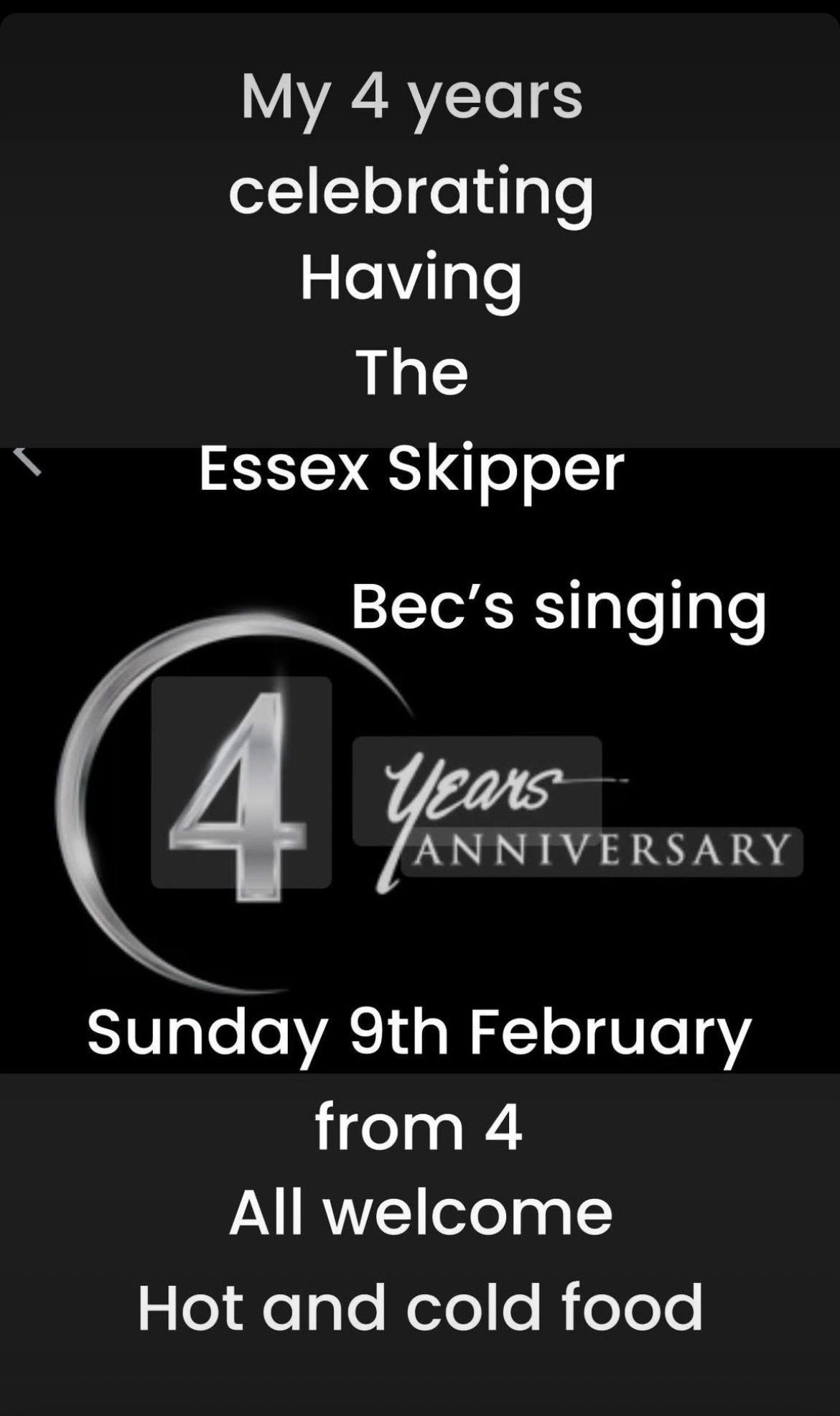 Celebrating 4 years at the Essex Skipper 