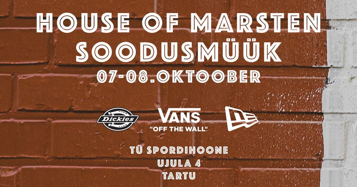 (Tartu) House of Marsten soodusm\u00fc\u00fck 