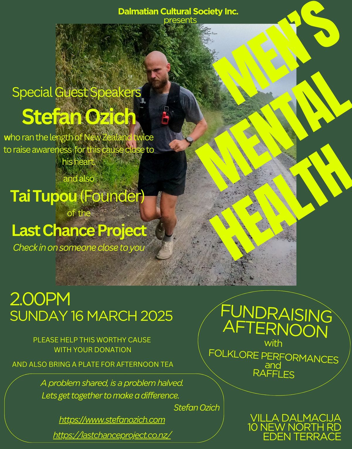 Men's Mental Health Fundraiser: Speaker Stefan Ozich