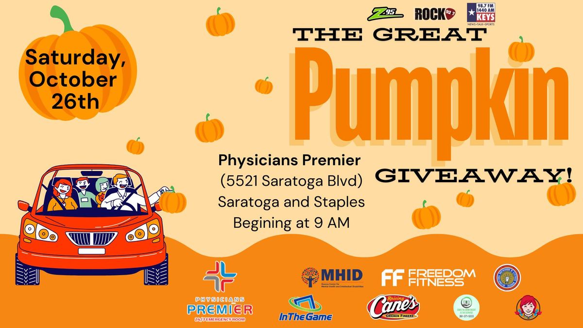 The Great Pumpkin Giveaway Drive- Thru!