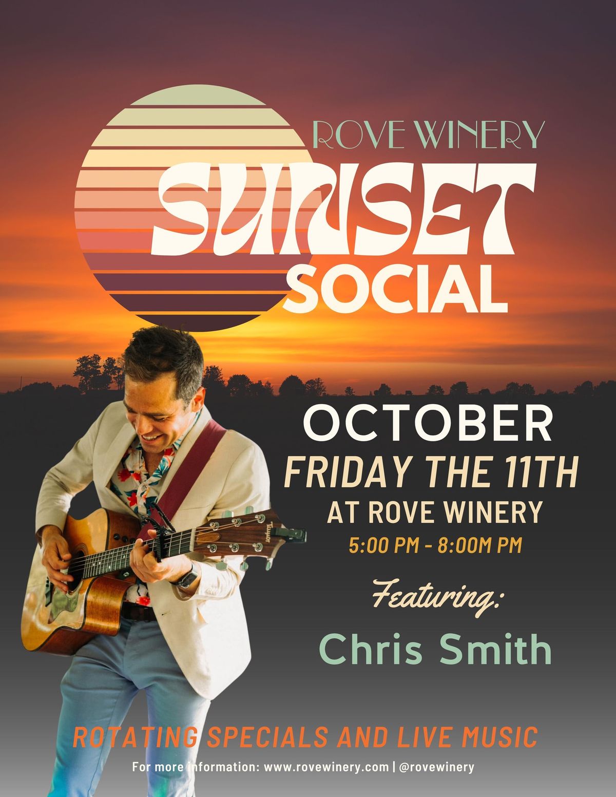 Sunset Social | Chris Smith & Rotating Specials 