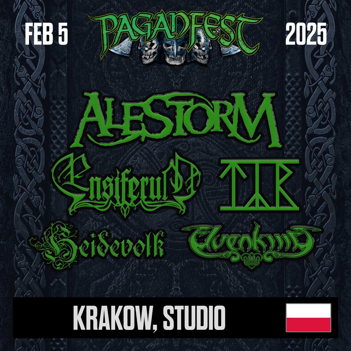 Paganfest MMXX Alestorm, Ensiferum, T\u00fdr, Heidevolk, Elvenking \/ 5 II 2025 \/ Krak\u00f3w