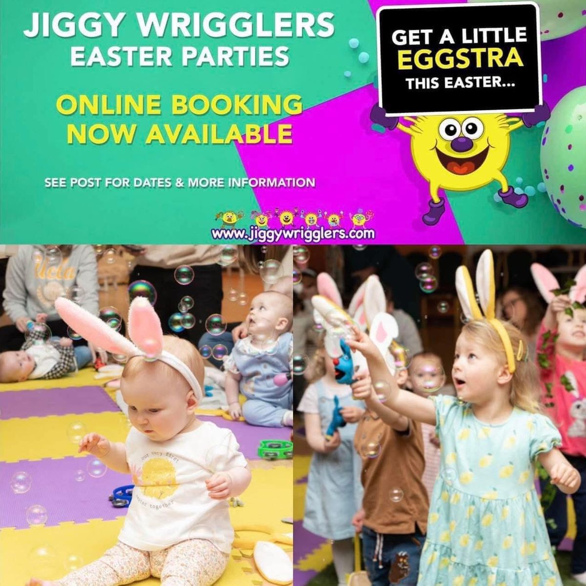 Jiggy Wrigglers Easter Party Specials \ud83d\udc23\ud83d\udc30