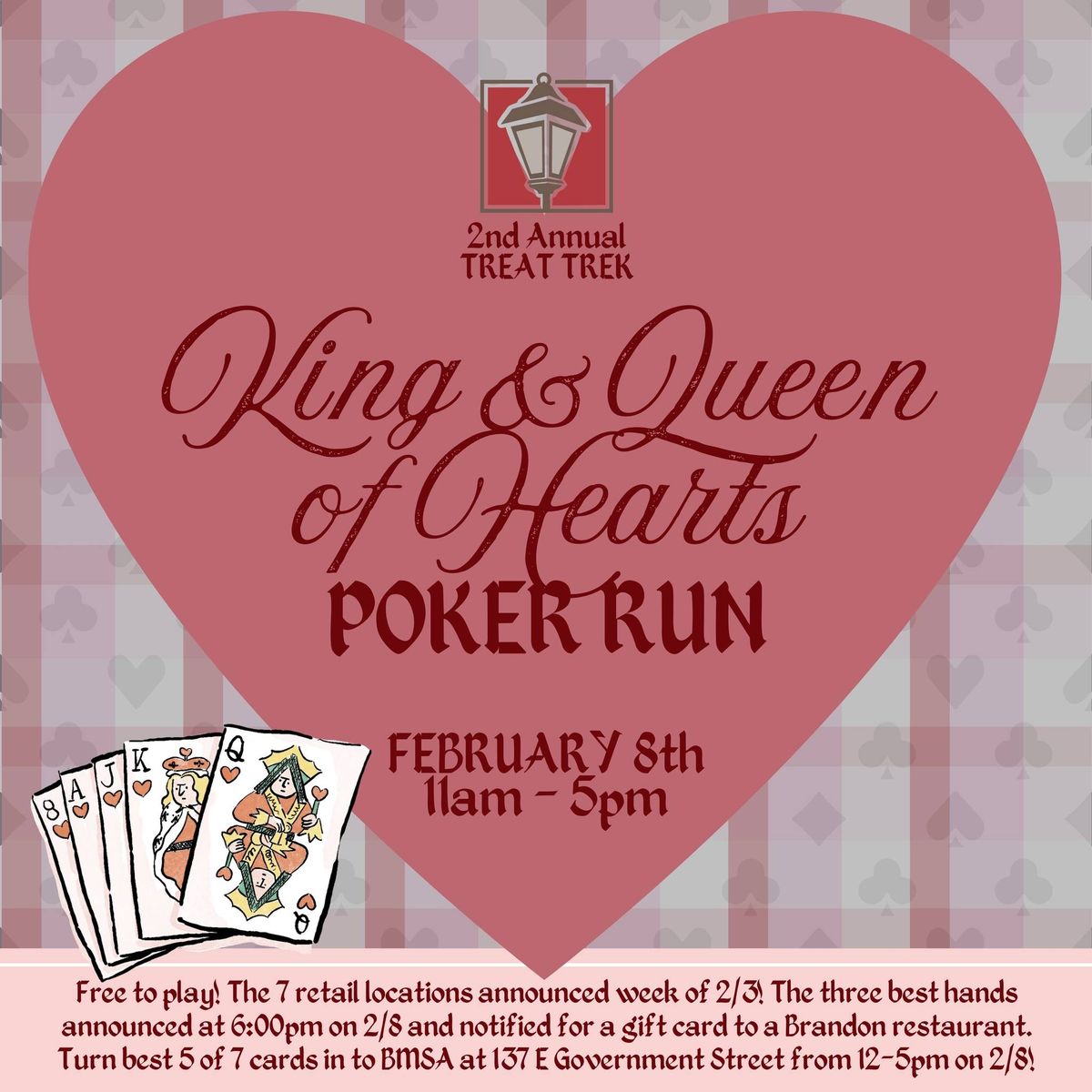 Treat Trek: King & Queen of Hearts Poker Run