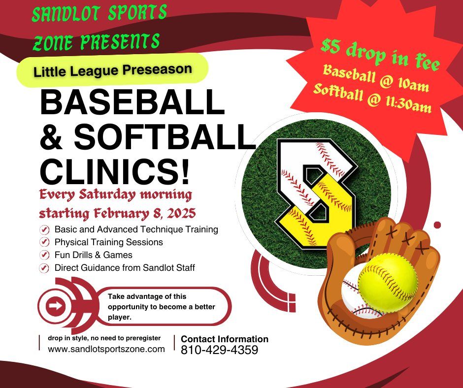 Little League Drop-In Style Clinics