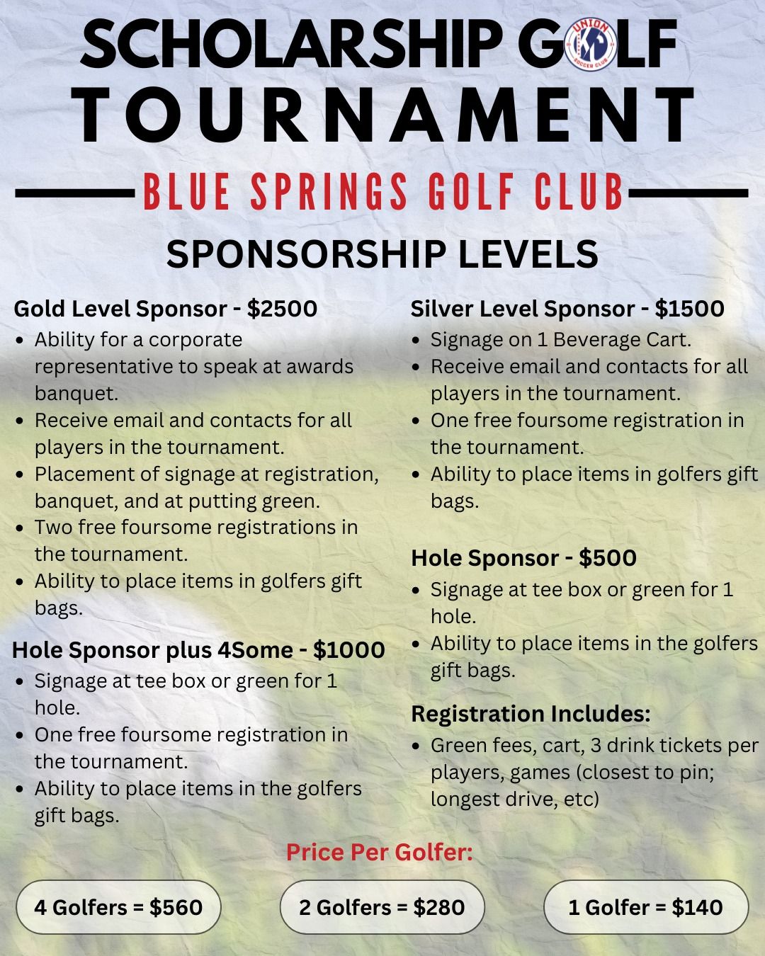 Golf Tournament Sponsorship Opportunities