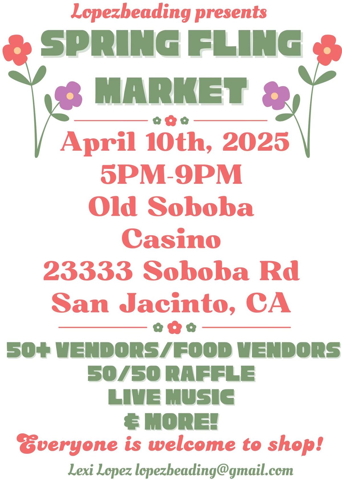 Lopezbeading presents Spring Fling Market