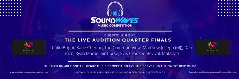 Soundwaves Live Auditions The Backroom Leeds 19 September 21