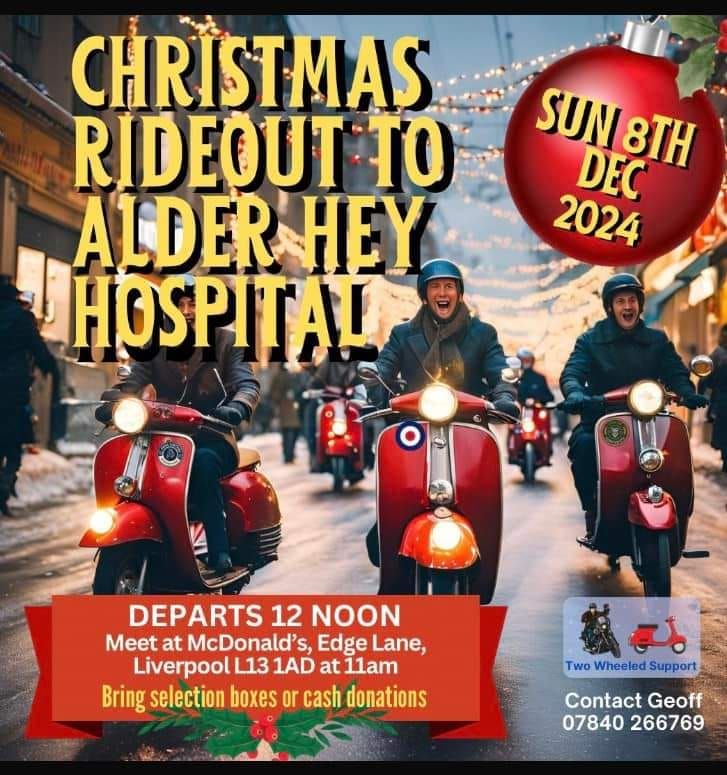 Meet up and ride over to the Alder Hey toy run meet