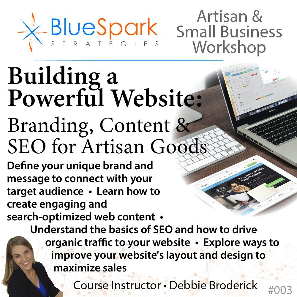 LIVE COURSE: Building a Powerful Website: Branding, Content, and SEO for Artisan Goods