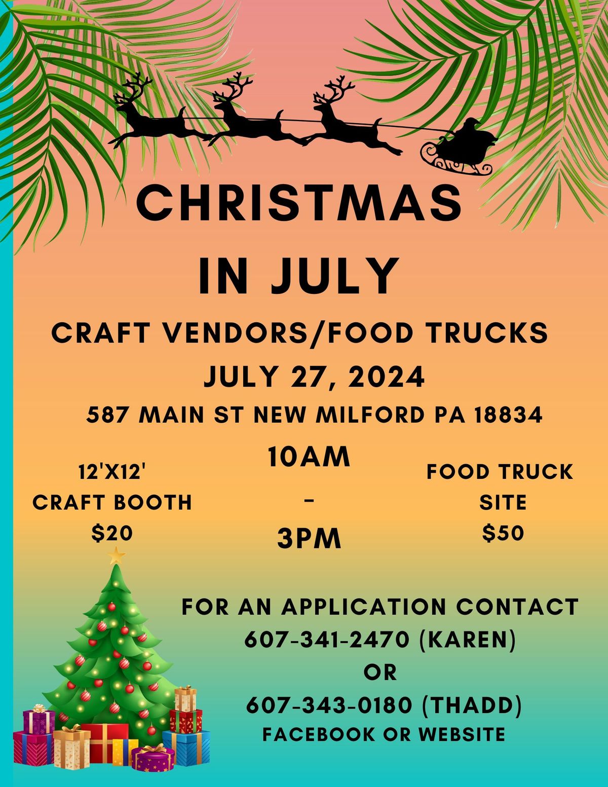 Christmas In July - Craft Vendor\/Food Truck Event