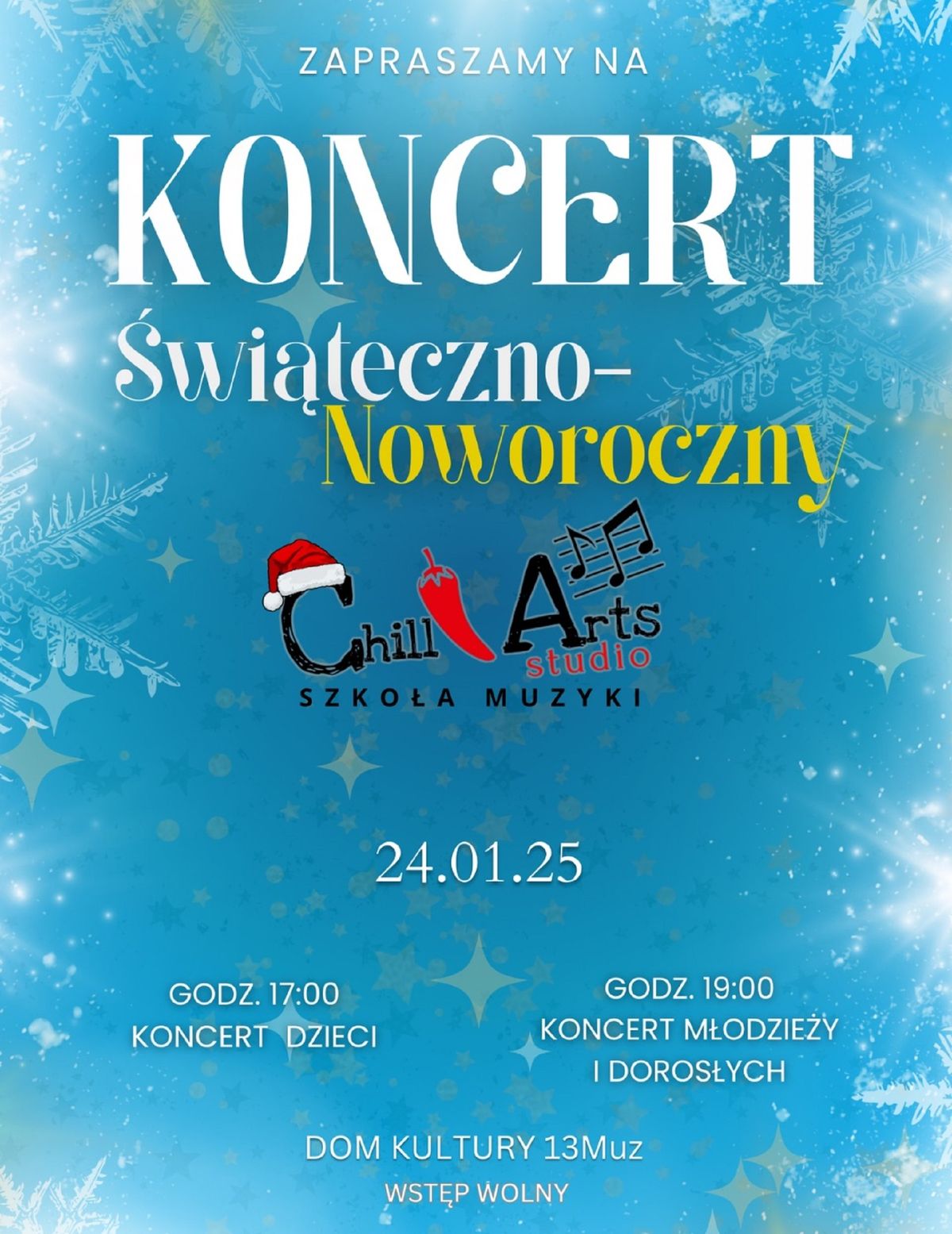 Koncert \u015awi\u0105teczno-Noworoczny ChillArts Studio Szko\u0142a Muzyki