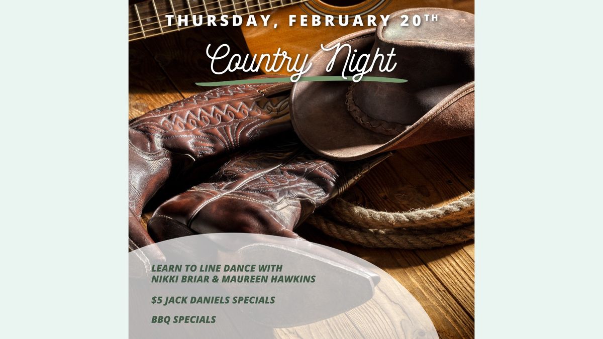 Learn to Line Dance "Country Night" at Cuisine on the Green!