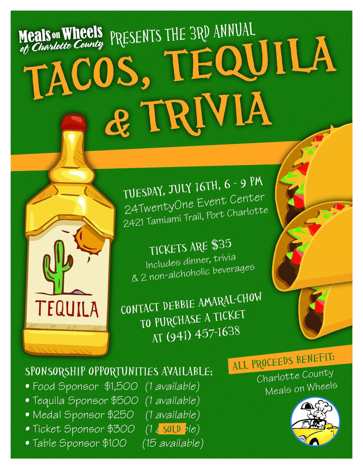 3rd Annual Tacos, Tequila & Trivia