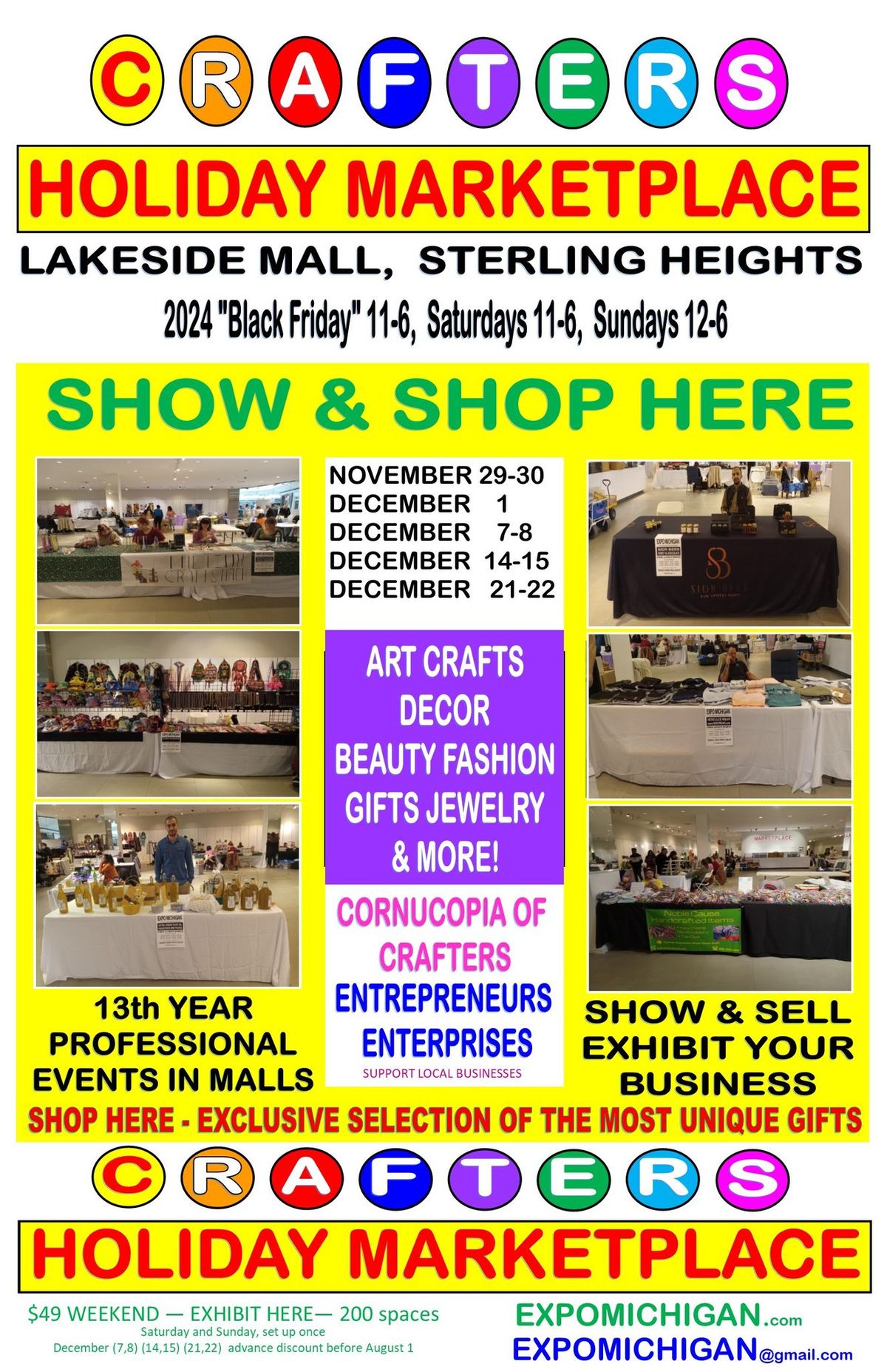 CRAFTERS Holiday Marketplace at Lakeside Mall