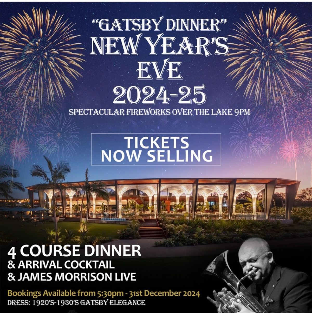 A Night of Gatsby New Years Eve Lunch & Dinner