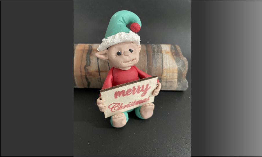 Sculpt a Christmas Elf with a personalised message - $26pp