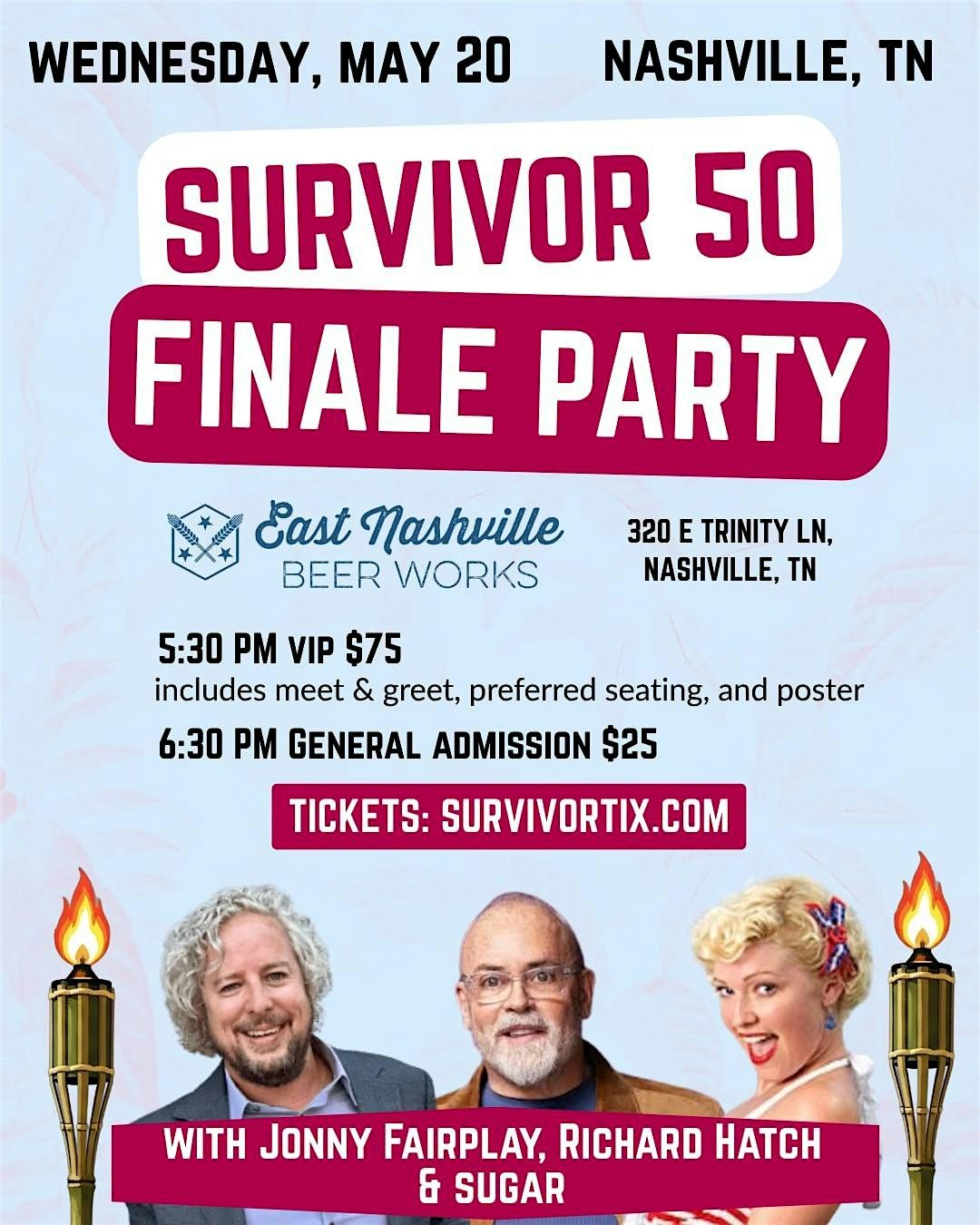 Survivor 50 Finale Viewing Party Jonny Fairplay & Richard Hatch - Nashville