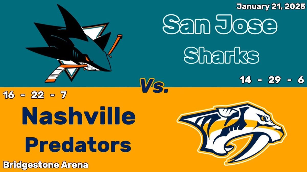 San Jose Sharks vs. Nashville Predators