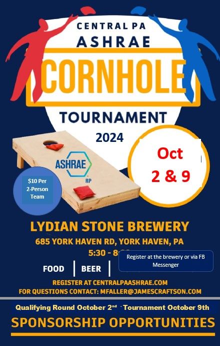 Cornhole Tournament Qualifying Round for Non-Profit ASHRAE!