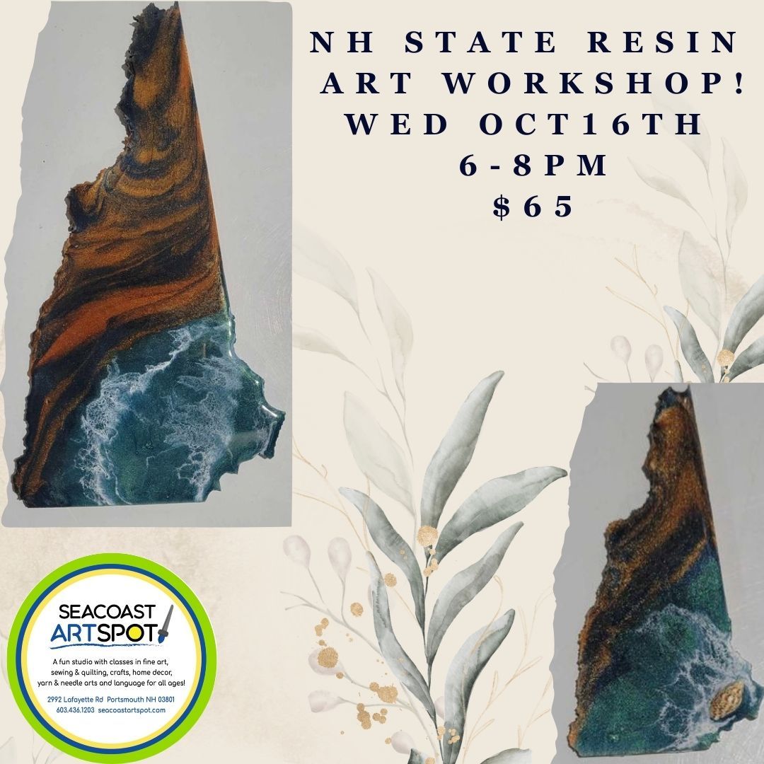 NH State Resin Art Class! $65