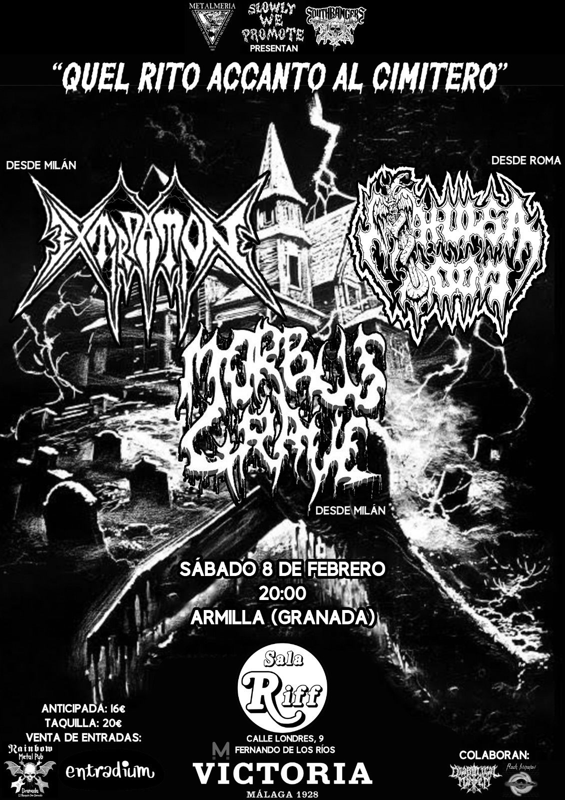 QUEL RITO ACCANTO AL CIMITERO: Thulsa Doom, Extirpation & Morbus Grave (Granada)