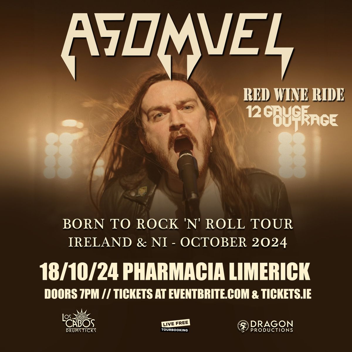 Asomvel + Red Wine Ride & 12 Gauge Outrage at Pharmacia Limerick 18\/10\/24